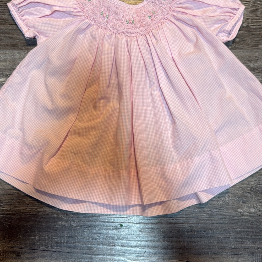 Pink Gingham Baby Dress